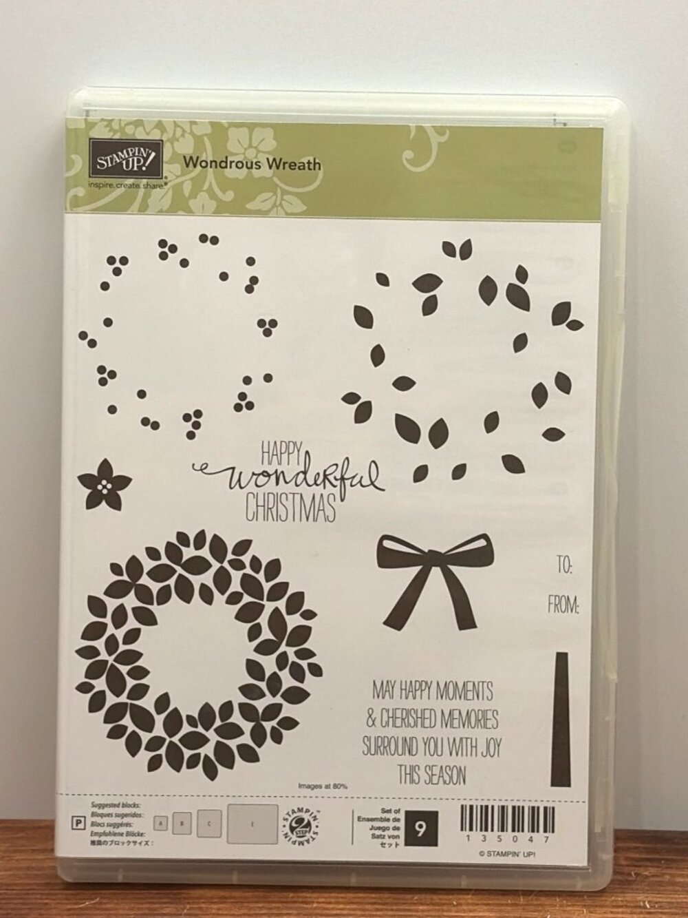 STAMPIN' UP! 135047 WONDROUS WREATH PHOTOPOLYMER STAMP SET HOLIDAYS